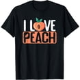 thumbnail image 1 of I Love Peach Summer Tropical Fruit Lovers T-Shirt, 1 of 3