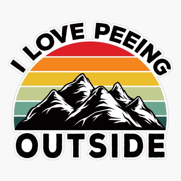 I Love Peeing Outside Camper Quote Vinyl Decal Sticker