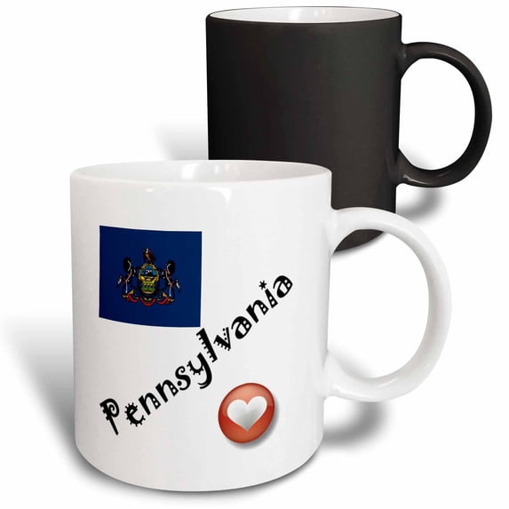 3drose, I Love Pennsylvania, 11oz Magic Transforming Mug