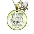thumbnail image 1 of I Love Person I've Become Necklace Gutsy Goodness Bronze Metal Female Adult Jewelry, 1 of 8
