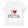 thumbnail image 1 of I Love Peta Animal Rights Red Heart First Name Peta Mens T-Shirt White XL, 1 of 5