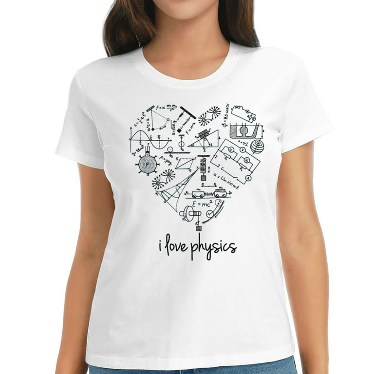 I Love Physics Science Math Graph Formula Equation T-Shirt I Love Physics Science Math Graph Formula Equation T-Shirt