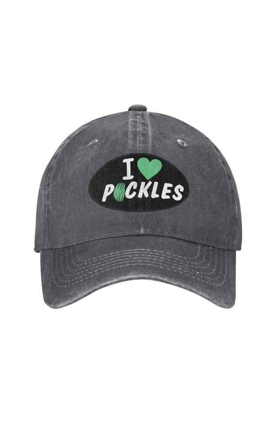 I Love Pickles Adult Adjustable Classic Washed Casquette Cap Hat Baseball Cap For Man For Woman