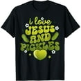 thumbnail image 1 of I Love Pickles Jesus Pickle Vegetable Farming Funny Creative Graphic T-Shirt, 1 of 3
