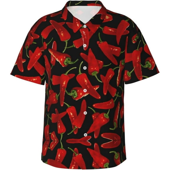 I Love Pickles Mens Hawaiian Shirt Short Sleeve Casual Button Up Tropical Summer Beach Shirt