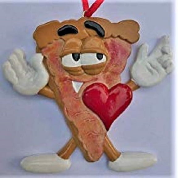 I Love Pizza Christmas Tree Ornament Slice Fast Food Lovers Gift