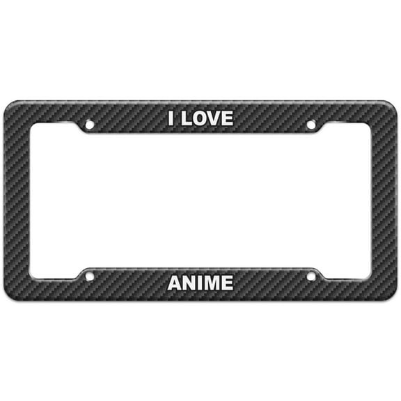 I Love Places Things - Anime - Plastic License Plate Frame