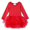 thumbnail image 1 of I Love Plum Toddler Girl's Camilla Red Tutu Long Sleeve Size 2 Years, 1 of 2