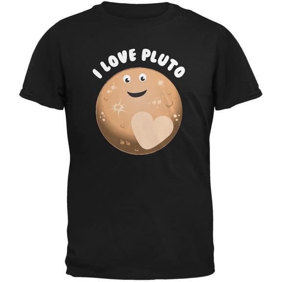 I Love Pluto Planet Black Youth T-Shirt - Youth Large