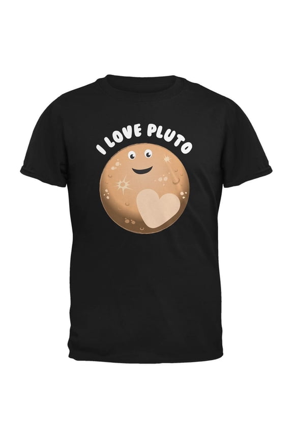 I Love Pluto Planet Black Youth T-Shirt - Youth Medium