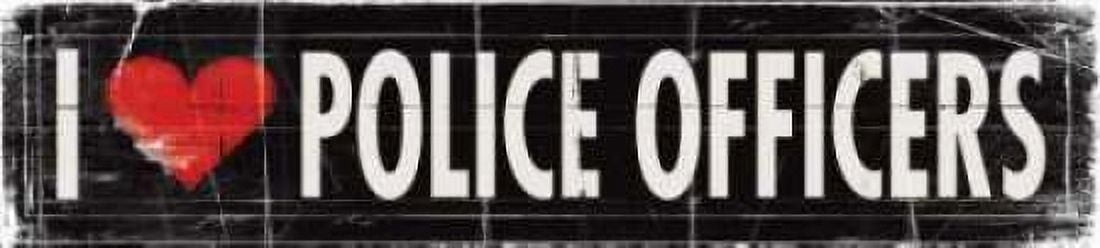 I Love Police Officers Canvas Art - Stephanie Marrott (12 x 36)