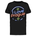 thumbnail image 1 of I Love Prague Stars Sign Tee Men's -Image by Shutterstock, 1 of 2