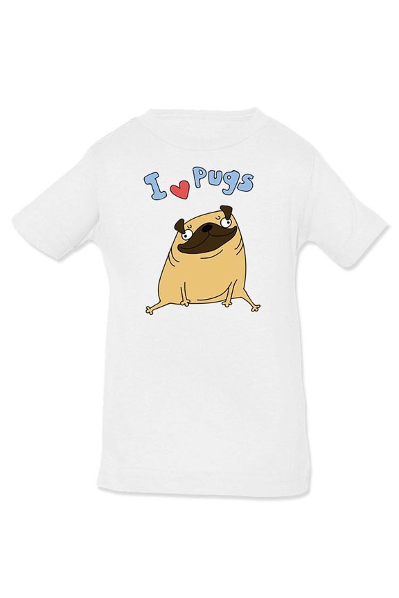 I Love Pugs T-Shirt Infant -Image by Shutterstock,  6 Months