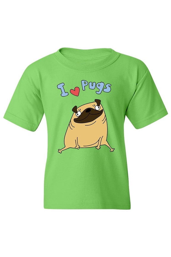 I Love Pugs T-Shirt Juniors -Image by Shutterstock, x-Large