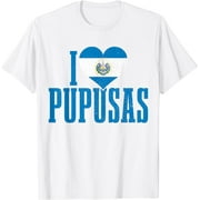 I Love Pupusas El Salvador Salvadorian Flag Pride Vintage T-Shirt