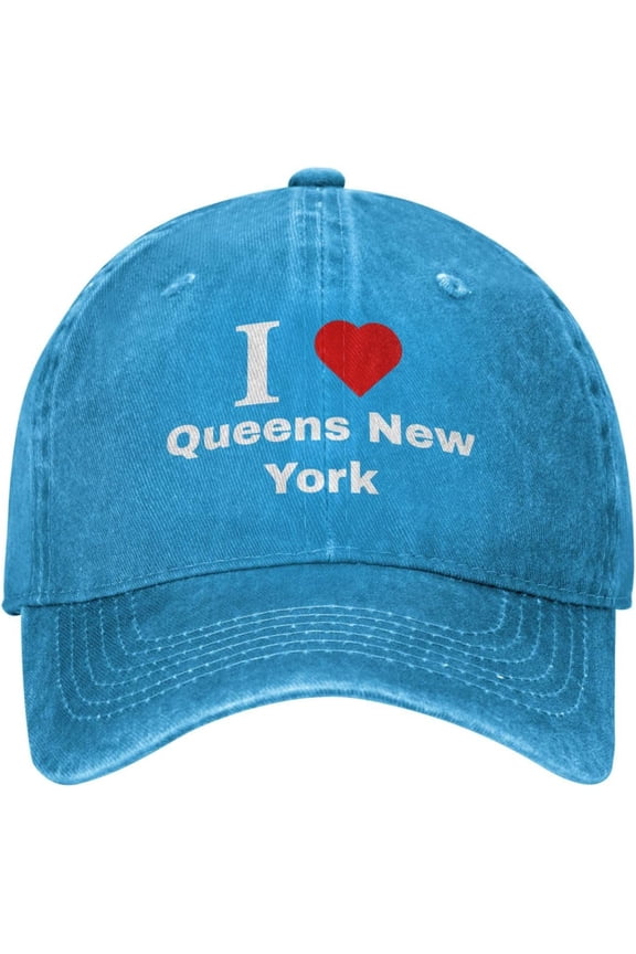 I Love Queens New York Baseball Cap for Men Women Hat Adjustable Vintage Cotton Dad Caps