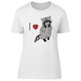 thumbnail image 1 of I Love Raccoons Tee Women's -Image by Shutterstock, 1 of 4