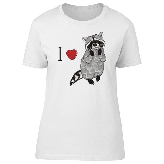 I Love Raccoons Tee Women's -Image by Shutterstock