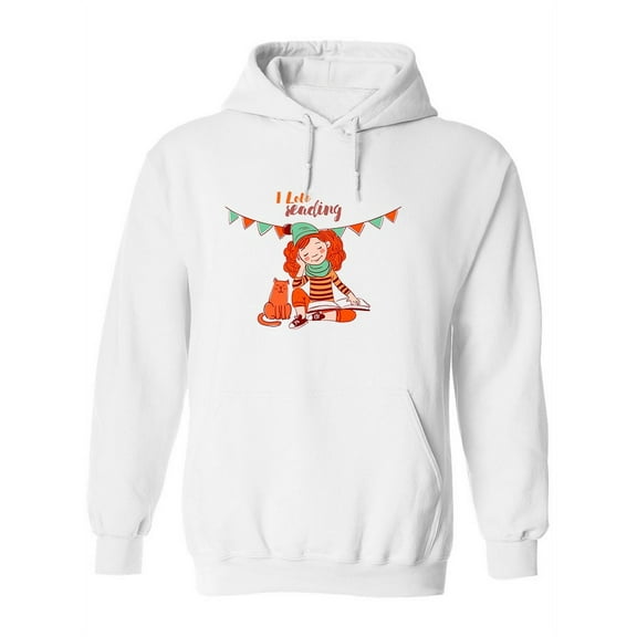 I Love Reading Hoodie Women -Image by Shutterstock, Female x-Large