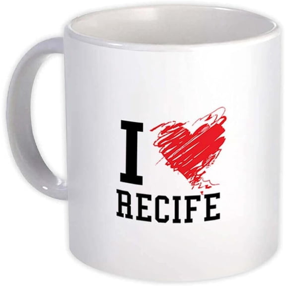 I Love Recife : Gift Mug Brasil Tropical Beach Travel Souvenir - White