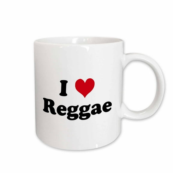 3drose, I Love Reggae, 11oz Mug