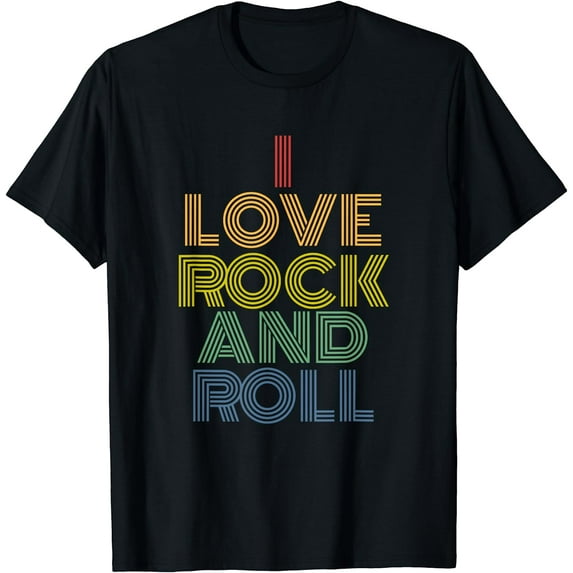 I Love Rock And Roll rock concert t shirt 70s retro vintage T-Shirt Black Small