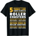 thumbnail image 1 of I Love Rollercoasters I Coaster Enthusiast I Roller Coaster Funny Creative Graphic T-Shirt, 1 of 7