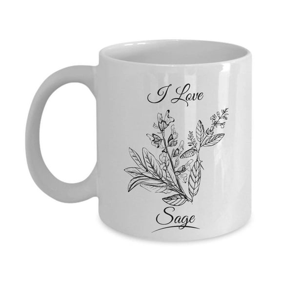 I Love Sage Leaves Spice Home Food Cooking Essentials Coffee & Tea Gift Mug Stuff For A Cook & Women Cooks