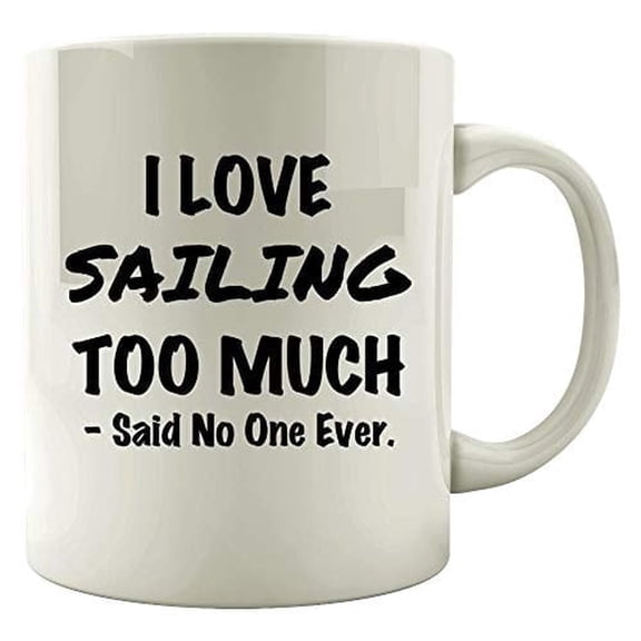 Sailing 11 oz Coffee Mug - Boat Design White Ceramic Gift