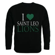 I Love Saint Leo University Lions Crewneck Pullover Sweatshirt Sweater Black Small