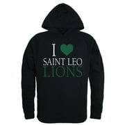 I Love Saint Leo University Lions Hoodie Sweatshirt Black Small