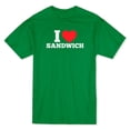 thumbnail image 1 of I Love Sandwich Graphic Quote Men's T-shirt, 1 of 2