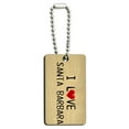 thumbnail image 1 of I Love Santa Barbara Written on Paper Wood Rectangle Key Chain, 1 of 1