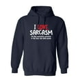 thumbnail image 1 of I Love Sarcasm It's Like Punching Someone In The Face Sarcastic Novelty Gift Idea Adult Humor Funny Men's Hoodies, 1 of 2