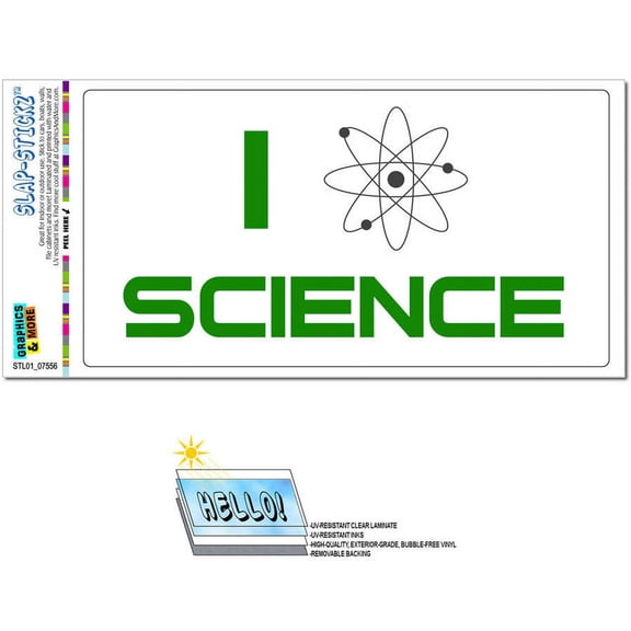 I Love Science - Atom SLAP-STICKZ(TM) Premium Sticker