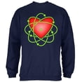 thumbnail image 1 of I Love Science Atomic Heart Mens Sweatshirt Navy MD, 1 of 1