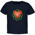 thumbnail image 1 of I Love Science Atomic Heart Toddler T Shirt Navy 4T, 1 of 1