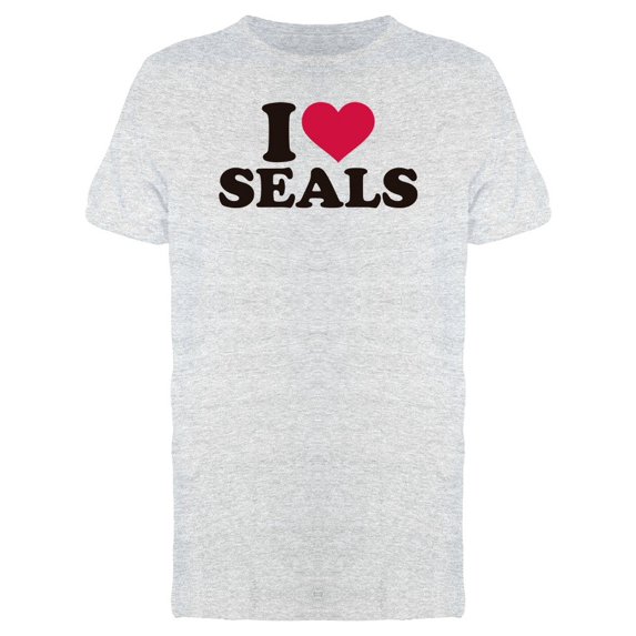 I Love Seals Slogan Tee Men's -Image by Shutterstock