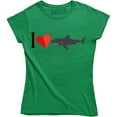 thumbnail image 1 of I Love Shark - Funny Scuba Diving Great White Women's T-Shirt, 1 of 4