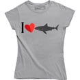 thumbnail image 1 of I Love Shark - Funny Scuba Diving Great White Women's T-Shirt, 1 of 4