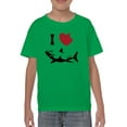 thumbnail image 1 of I Love Sharks T-Shirt Juniors -Smartprints Designs,  x-Large, 1 of 4
