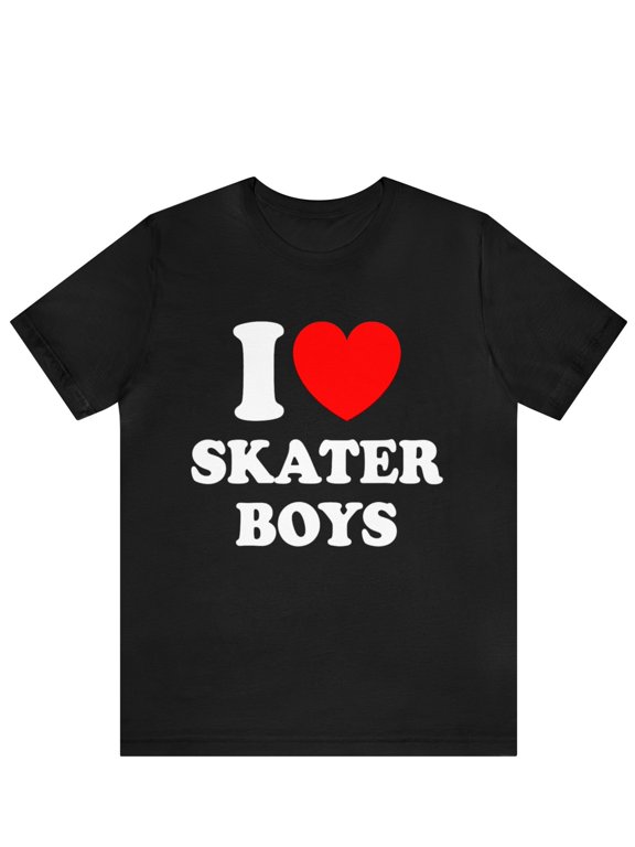 I Love Skater Boys T-shirt, I Heart Skater Boys Shirt, Emo Shirts, Goth Shirt, Skater Girls, Skate Shirt for Him, Her, I Love Skater Boys