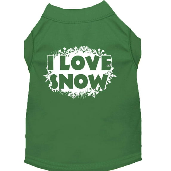 I Love Snow Screenprint Shirts Emerald Green Med (12)