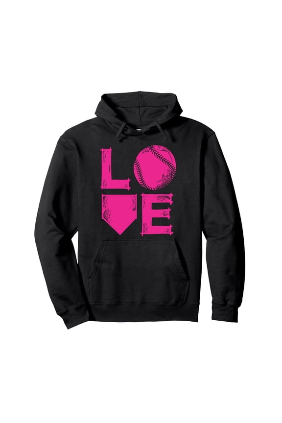 I Love Softball Hoodie - Gift Idea For Teen Girls And Women Comfortable And Stylish 250g Pullover Hoodie, Machine Washable, S-xxl, Perfect Gift For Family And Friends, Ideal For All Seasons