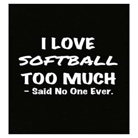 I Love Softball Poster - Wall Decor for Softball Lovers Gift