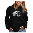 thumbnail image 1 of I Love Softball Women Hoodie Small Black, 1 of 4