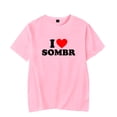 thumbnail image 1 of I Love Sombr T-shirt Men Women Round Neck Short Sleeve Tee Casual Streetwear Tops, 1 of 2