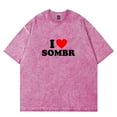 thumbnail image 1 of I Love Sombr Vintage Wash T-Shirts 2025 Tour Merch Women Men Cotton Short Sleeve Tee, 1 of 5