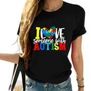 I Love Someone With Autism Autistic Awareness T-Shirt