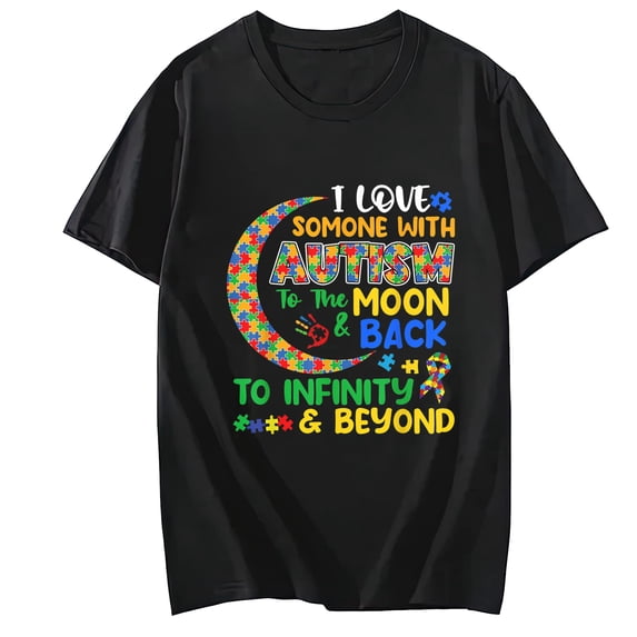 I Love Someone With Autism Dad Mom Autism Awareness Autistic T-Shirt